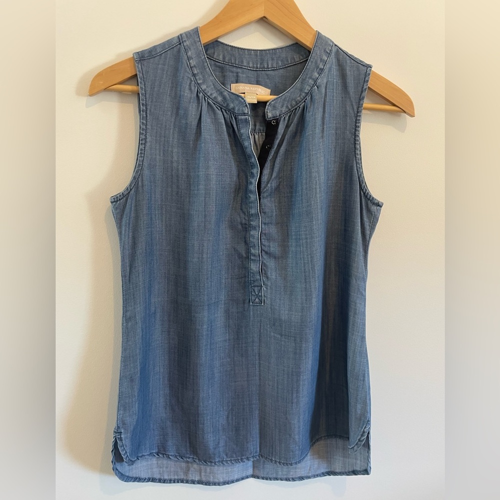 Sleeveless Denim Top
